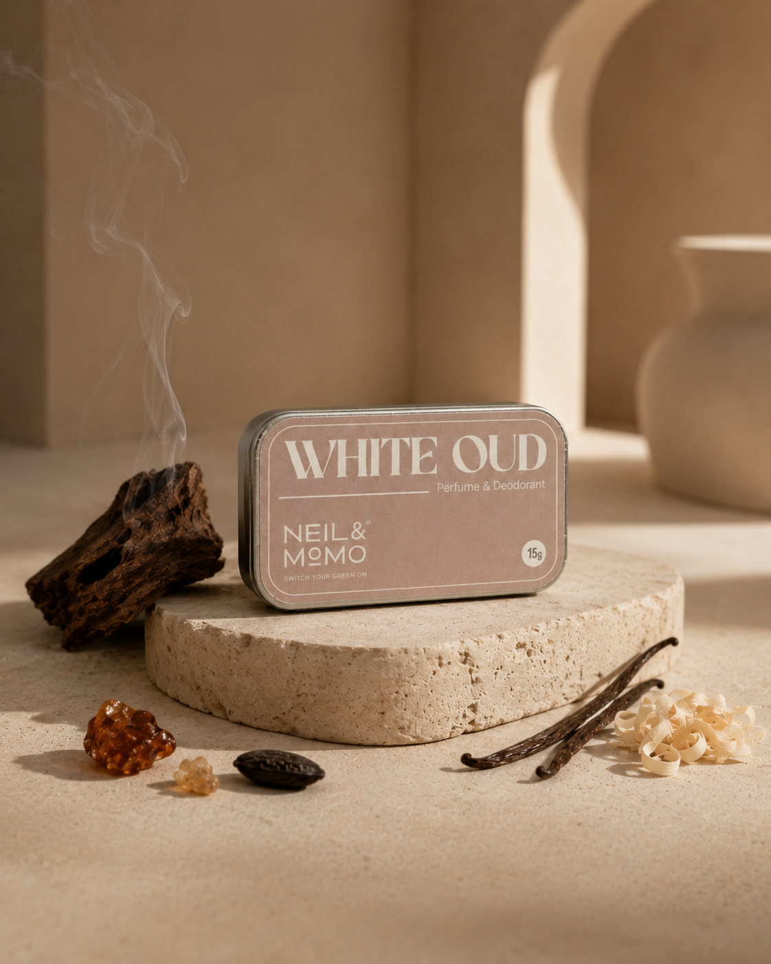 White Oud | Solid Perfume and Deodorant | HSN Code: 3303