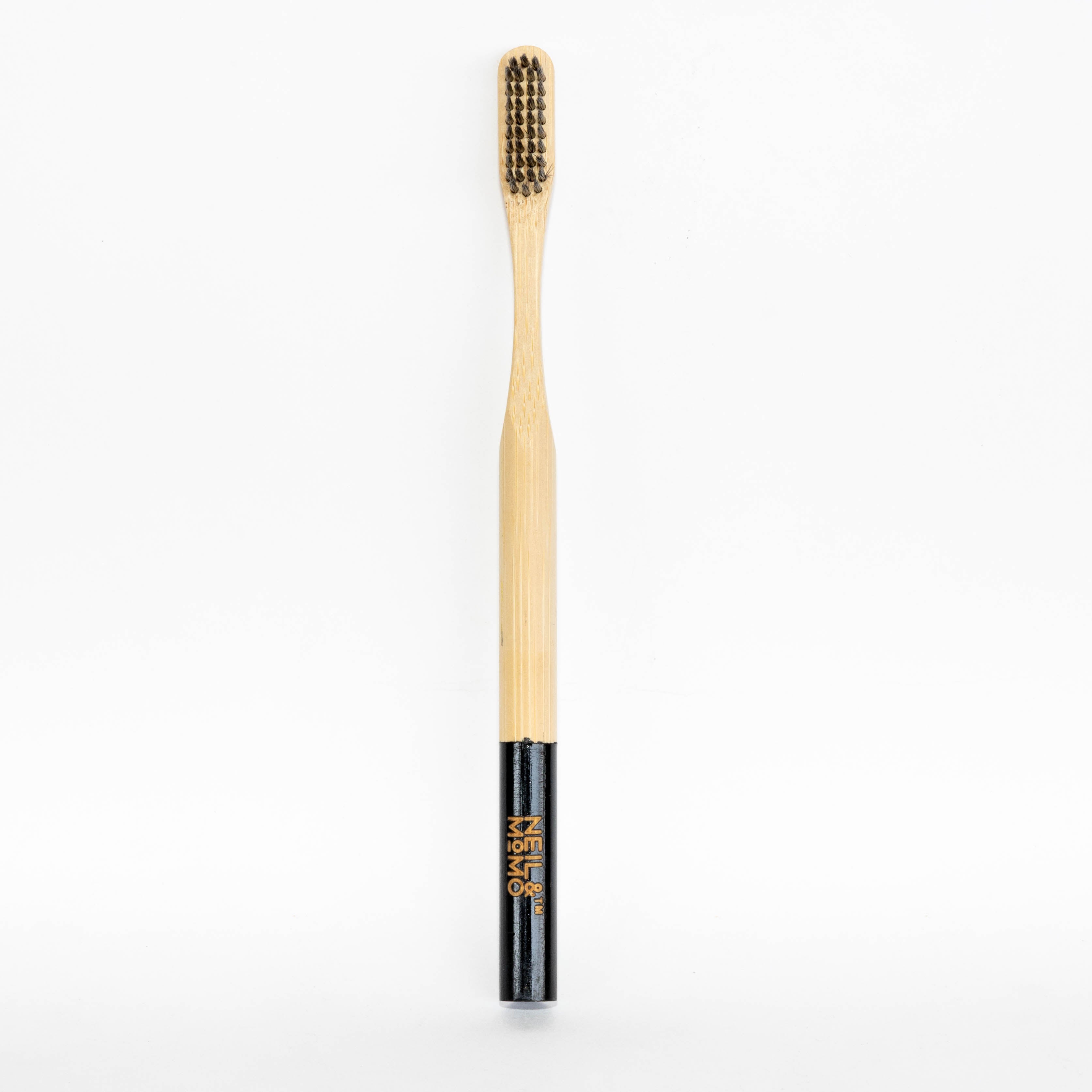 Pack of 2 Round Bamboo Toothbrush w Charcoal bristlles
